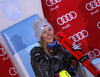 Winner Mikaela Shiffrin of USA celebrates her medal won in the women Snow Queen Trophy slalom race of the Audi FIS Alpine skiing World cup in Zagreb, Croatia. Women slalom race of the Audi FIS Alpine skiing World cup, was held on Sljeme above Zagreb, Croatia, on Wednesday, 3rd of January 2018.

