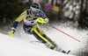 Andre Myhrer of Sweden skiing in the first run of the men Snow Queen Trophy slalom race of the Audi FIS Alpine skiing World cup in Zagreb, Croatia. Men slalom race of the Audi FIS Alpine skiing World cup, was held on Sljeme above Zagreb, Croatia, on Thursday, 4th of January 2018.
