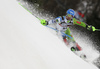 Zan Groselj of Slovenia skiing in the first run of the men Snow Queen Trophy slalom race of the Audi FIS Alpine skiing World cup in Zagreb, Croatia. Men slalom race of the Audi FIS Alpine skiing World cup, was held on Sljeme above Zagreb, Croatia, on Thursday, 4th of January 2018.
