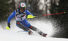 Stefano Gross of Italy skiing in the first run of the men Snow Queen Trophy slalom race of the Audi FIS Alpine skiing World cup in Zagreb, Croatia. Men slalom race of the Audi FIS Alpine skiing World cup, was held on Sljeme above Zagreb, Croatia, on Thursday, 4th of January 2018.
