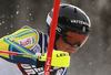 Mattias Hargin of Sweden skiing in the first run of the men Snow Queen Trophy slalom race of the Audi FIS Alpine skiing World cup in Zagreb, Croatia. Men slalom race of the Audi FIS Alpine skiing World cup, was held on Sljeme above Zagreb, Croatia, on Thursday, 4th of January 2018.
