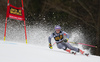 Tessa Worley of France skiing in the first run of the women Golden Fox Trophy giant slalom race of the Audi FIS Alpine skiing World cup in Kranjska Gora, Slovenia. Women giant slalom race of the Audi FIS Alpine skiing World cup, which should be held in Maribor, was due lack of snow and warm temperatures transferred to Kranjska Gora, was held in Kranjska Gora, Slovenia, on Saturday, 6th of January 2018.
