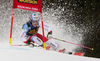 Melanie Meillard of Switzerland skiing in the first run of the women Golden Fox Trophy giant slalom race of the Audi FIS Alpine skiing World cup in Kranjska Gora, Slovenia. Women giant slalom race of the Audi FIS Alpine skiing World cup, which should be held in Maribor, was due lack of snow and warm temperatures transferred to Kranjska Gora, was held in Kranjska Gora, Slovenia, on Saturday, 6th of January 2018.
