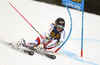 Lara Gut of Switzerland skiing in the first run of the women Golden Fox Trophy giant slalom race of the Audi FIS Alpine skiing World cup in Kranjska Gora, Slovenia. Women giant slalom race of the Audi FIS Alpine skiing World cup, which should be held in Maribor, was due lack of snow and warm temperatures transferred to Kranjska Gora, was held in Kranjska Gora, Slovenia, on Saturday, 6th of January 2018.
