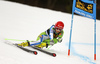 Ana Drev of Slovenia skiing in the first run of the women Golden Fox Trophy giant slalom race of the Audi FIS Alpine skiing World cup in Kranjska Gora, Slovenia. Women giant slalom race of the Audi FIS Alpine skiing World cup, which should be held in Maribor, was due lack of snow and warm temperatures transferred to Kranjska Gora, was held in Kranjska Gora, Slovenia, on Saturday, 6th of January 2018.
