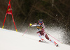 Frida Hansdotter of Sweden skiing in the first run of the women Golden Fox Trophy giant slalom race of the Audi FIS Alpine skiing World cup in Kranjska Gora, Slovenia. Women giant slalom race of the Audi FIS Alpine skiing World cup, which should be held in Maribor, was due lack of snow and warm temperatures transferred to Kranjska Gora, was held in Kranjska Gora, Slovenia, on Saturday, 6th of January 2018.
