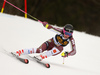 Frida Hansdotter of Sweden skiing in the first run of the women Golden Fox Trophy giant slalom race of the Audi FIS Alpine skiing World cup in Kranjska Gora, Slovenia. Women giant slalom race of the Audi FIS Alpine skiing World cup, which should be held in Maribor, was due lack of snow and warm temperatures transferred to Kranjska Gora, was held in Kranjska Gora, Slovenia, on Saturday, 6th of January 2018.
