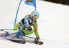 Meta Hrovat of Slovenia skiing in the first run of the women Golden Fox Trophy giant slalom race of the Audi FIS Alpine skiing World cup in Kranjska Gora, Slovenia. Women giant slalom race of the Audi FIS Alpine skiing World cup, which should be held in Maribor, was due lack of snow and warm temperatures transferred to Kranjska Gora, was held in Kranjska Gora, Slovenia, on Saturday, 6th of January 2018.
