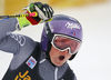 Tessa Worley of France reacts in finish of the second run of the women Golden Fox Trophy giant slalom race of the Audi FIS Alpine skiing World cup in Kranjska Gora, Slovenia. Women giant slalom race of the Audi FIS Alpine skiing World cup, which should be held in Maribor, was due lack of snow and warm temperatures transferred to Kranjska Gora, was held in Kranjska Gora, Slovenia, on Saturday, 6th of January 2018.
