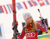 Winner Mikaela Shiffrin of USA celebrates her medal won in the women Golden Fox Trophy giant slalom race of the Audi FIS Alpine skiing World cup in Kranjska Gora, Slovenia. Women giant slalom race of the Audi FIS Alpine skiing World cup, which should be held in Maribor, was due lack of snow and warm temperatures transferred to Kranjska Gora, was held in Kranjska Gora, Slovenia, on Saturday, 6th of January 2018.
