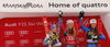 Winner Mikaela Shiffrin of USA (M), second placed Tessa Worley of France (L) and third placed Sofia Goggia of Italy (R) celebrate their medals won in  the women Golden Fox Trophy giant slalom race of the Audi FIS Alpine skiing World cup in Kranjska Gora, Slovenia. Women giant slalom race of the Audi FIS Alpine skiing World cup, which should be held in Maribor, was due lack of snow and warm temperatures transferred to Kranjska Gora, was held in Kranjska Gora, Slovenia, on Saturday, 6th of January 2018..
