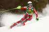 Nina Haver-Loeseth of Norway skiing in the first run of the women Golden Fox Trophy slalom race of the Audi FIS Alpine skiing World cup in Kranjska Gora, Slovenia. Women slalom race of the Audi FIS Alpine skiing World cup, which should be held in Maribor, was due lack of snow and warm temperatures transferred to Kranjska Gora, was held in Kranjska Gora, Slovenia, on Sunday, 7th of January 2018.
