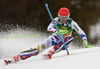 Petra Vlhova of Slovakia skiing in the first run of the women Golden Fox Trophy slalom race of the Audi FIS Alpine skiing World cup in Kranjska Gora, Slovenia. Women slalom race of the Audi FIS Alpine skiing World cup, which should be held in Maribor, was due lack of snow and warm temperatures transferred to Kranjska Gora, was held in Kranjska Gora, Slovenia, on Sunday, 7th of January 2018.
