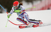 Petra Vlhova of Slovakia skiing in the first run of the women Golden Fox Trophy slalom race of the Audi FIS Alpine skiing World cup in Kranjska Gora, Slovenia. Women slalom race of the Audi FIS Alpine skiing World cup, which should be held in Maribor, was due lack of snow and warm temperatures transferred to Kranjska Gora, was held in Kranjska Gora, Slovenia, on Sunday, 7th of January 2018.
