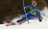 Irene Curtoni of Italy skiing in the first run of the women Golden Fox Trophy slalom race of the Audi FIS Alpine skiing World cup in Kranjska Gora, Slovenia. Women slalom race of the Audi FIS Alpine skiing World cup, which should be held in Maribor, was due lack of snow and warm temperatures transferred to Kranjska Gora, was held in Kranjska Gora, Slovenia, on Sunday, 7th of January 2018.
