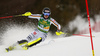 Marina Wallner of Germany skiing in the first run of the women Golden Fox Trophy slalom race of the Audi FIS Alpine skiing World cup in Kranjska Gora, Slovenia. Women slalom race of the Audi FIS Alpine skiing World cup, which should be held in Maribor, was due lack of snow and warm temperatures transferred to Kranjska Gora, was held in Kranjska Gora, Slovenia, on Sunday, 7th of January 2018.
