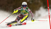 Estelle Alphand of Sweden skiing in the first run of the women Golden Fox Trophy slalom race of the Audi FIS Alpine skiing World cup in Kranjska Gora, Slovenia. Women slalom race of the Audi FIS Alpine skiing World cup, which should be held in Maribor, was due lack of snow and warm temperatures transferred to Kranjska Gora, was held in Kranjska Gora, Slovenia, on Sunday, 7th of January 2018.
