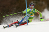 Klara Livk of Slovenia skiing in the first run of the women Golden Fox Trophy slalom race of the Audi FIS Alpine skiing World cup in Kranjska Gora, Slovenia. Women slalom race of the Audi FIS Alpine skiing World cup, which should be held in Maribor, was due lack of snow and warm temperatures transferred to Kranjska Gora, was held in Kranjska Gora, Slovenia, on Sunday, 7th of January 2018.
