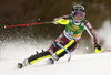 Nathalie Eklund of Sweden skiing in the first run of the women Golden Fox Trophy slalom race of the Audi FIS Alpine skiing World cup in Kranjska Gora, Slovenia. Women slalom race of the Audi FIS Alpine skiing World cup, which should be held in Maribor, was due lack of snow and warm temperatures transferred to Kranjska Gora, was held in Kranjska Gora, Slovenia, on Sunday, 7th of January 2018.
