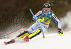 Riikka Honkanen of Finland skiing in the first run of the women Golden Fox Trophy slalom race of the Audi FIS Alpine skiing World cup in Kranjska Gora, Slovenia. Women slalom race of the Audi FIS Alpine skiing World cup, which should be held in Maribor, was due lack of snow and warm temperatures transferred to Kranjska Gora, was held in Kranjska Gora, Slovenia, on Sunday, 7th of January 2018.
