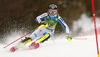 Riikka Honkanen of Finland skiing in the first run of the women Golden Fox Trophy slalom race of the Audi FIS Alpine skiing World cup in Kranjska Gora, Slovenia. Women slalom race of the Audi FIS Alpine skiing World cup, which should be held in Maribor, was due lack of snow and warm temperatures transferred to Kranjska Gora, was held in Kranjska Gora, Slovenia, on Sunday, 7th of January 2018.
