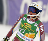 Estelle Alphand of Sweden reacts in finish of the second run of the women Golden Fox Trophy slalom race of the Audi FIS Alpine skiing World cup in Kranjska Gora, Slovenia. Women slalom race of the Audi FIS Alpine skiing World cup, which should be held in Maribor, was due lack of snow and warm temperatures transferred to Kranjska Gora, was held in Kranjska Gora, Slovenia, on Sunday, 7th of January 2018.
