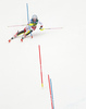 Melanie Meillard of Switzerland skiing in the second run of the women Golden Fox Trophy slalom race of the Audi FIS Alpine skiing World cup in Kranjska Gora, Slovenia. Women slalom race of the Audi FIS Alpine skiing World cup, which should be held in Maribor, was due lack of snow and warm temperatures transferred to Kranjska Gora, was held in Kranjska Gora, Slovenia, on Sunday, 7th of January 2018.
