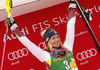 Second placed Frida Hansdotter of Sweden celebrates her medal won in he women Golden Fox Trophy slalom race of the Audi FIS Alpine skiing World cup in Kranjska Gora, Slovenia. Women slalom race of the Audi FIS Alpine skiing World cup, which should be held in Maribor, was due lack of snow and warm temperatures transferred to Kranjska Gora, was held in Kranjska Gora, Slovenia, on Sunday, 7th of January 2018. <br> 
