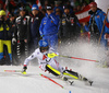 Bernadette Schild of Austria skiing in the first run of the women night slalom race of the Audi FIS Alpine skiing World cup in Flachau, Austria. Women slalom race of the Audi FIS Alpine skiing World cup was held in Flachau, Austria, on Tuesday, 9th of January 2018.
