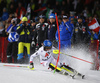 Bernadette Schild of Austria skiing in the first run of the women night slalom race of the Audi FIS Alpine skiing World cup in Flachau, Austria. Women slalom race of the Audi FIS Alpine skiing World cup was held in Flachau, Austria, on Tuesday, 9th of January 2018.
