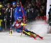 Mikaela Shiffrin of USA skiing in the first run of the women night slalom race of the Audi FIS Alpine skiing World cup in Flachau, Austria. Women slalom race of the Audi FIS Alpine skiing World cup was held in Flachau, Austria, on Tuesday, 9th of January 2018.
