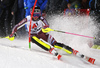 Frida Hansdotter of Sweden skiing in the first run of the women night slalom race of the Audi FIS Alpine skiing World cup in Flachau, Austria. Women slalom race of the Audi FIS Alpine skiing World cup was held in Flachau, Austria, on Tuesday, 9th of January 2018.
