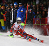 Nina Haver-Loeseth of Norway skiing in the first run of the women night slalom race of the Audi FIS Alpine skiing World cup in Flachau, Austria. Women slalom race of the Audi FIS Alpine skiing World cup was held in Flachau, Austria, on Tuesday, 9th of January 2018.
