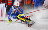 Chiara Costazza of Italy skiing in the first run of the women night slalom race of the Audi FIS Alpine skiing World cup in Flachau, Austria. Women slalom race of the Audi FIS Alpine skiing World cup was held in Flachau, Austria, on Tuesday, 9th of January 2018.
