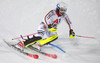 Christina Geiger of Germany skiing in the first run of the women night slalom race of the Audi FIS Alpine skiing World cup in Flachau, Austria. Women slalom race of the Audi FIS Alpine skiing World cup was held in Flachau, Austria, on Tuesday, 9th of January 2018.
