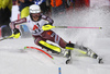 Anna Swenn Larsson of Sweden skiing in the first run of the women night slalom race of the Audi FIS Alpine skiing World cup in Flachau, Austria. Women slalom race of the Audi FIS Alpine skiing World cup was held in Flachau, Austria, on Tuesday, 9th of January 2018.
