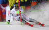 Katharina Gallhuber of Austria skiing in the first run of the women night slalom race of the Audi FIS Alpine skiing World cup in Flachau, Austria. Women slalom race of the Audi FIS Alpine skiing World cup was held in Flachau, Austria, on Tuesday, 9th of January 2018.
