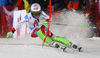 Denise Feierabend of Switzerland skiing in the first run of the women night slalom race of the Audi FIS Alpine skiing World cup in Flachau, Austria. Women slalom race of the Audi FIS Alpine skiing World cup was held in Flachau, Austria, on Tuesday, 9th of January 2018.
