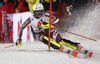 Estelle Alphand of Sweden skiing in the first run of the women night slalom race of the Audi FIS Alpine skiing World cup in Flachau, Austria. Women slalom race of the Audi FIS Alpine skiing World cup was held in Flachau, Austria, on Tuesday, 9th of January 2018.
