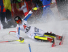 Riikka Honkanen of Finland skiing in the first run of the women night slalom race of the Audi FIS Alpine skiing World cup in Flachau, Austria. Women slalom race of the Audi FIS Alpine skiing World cup was held in Flachau, Austria, on Tuesday, 9th of January 2018.
