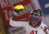 Frida Hansdotter of Sweden reacts in finish of the second run of the women night slalom race of the Audi FIS Alpine skiing World cup in Flachau, Austria. Women slalom race of the Audi FIS Alpine skiing World cup was held in Flachau, Austria, on Tuesday, 9th of January 2018.
