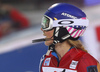 Mikaela Shiffrin of USA reacts in finish of the second run of the women night slalom race of the Audi FIS Alpine skiing World cup in Flachau, Austria. Women slalom race of the Audi FIS Alpine skiing World cup was held in Flachau, Austria, on Tuesday, 9th of January 2018.
