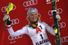 Second placed  Bernadette Schild of Austria celebrates her medal won in the women night slalom race of the Audi FIS Alpine skiing World cup in Flachau, Austria. Women slalom race of the Audi FIS Alpine skiing World cup was held in Flachau, Austria, on Tuesday, 9th of January 2018.
