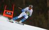 Andreas Romar of Finland skiing in men downhill race of the Audi FIS Alpine skiing World cup in Garmisch-Partenkirchen, Germany. Men downhill race of the Audi FIS Alpine skiing World cup was held on Kandahar track in Garmisch-Partenkirchen, Germany, on Saturday, 27th of January 2018.
