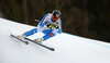 Andreas Romar of Finland skiing in men downhill race of the Audi FIS Alpine skiing World cup in Garmisch-Partenkirchen, Germany. Men downhill race of the Audi FIS Alpine skiing World cup was held on Kandahar track in Garmisch-Partenkirchen, Germany, on Saturday, 27th of January 2018.
