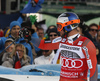 Aksel Lund Svindal of Norway reacts in finish of the men downhill race of the Audi FIS Alpine skiing World cup in Garmisch-Partenkirchen, Germany. Men downhill race of the Audi FIS Alpine skiing World cup was held on Kandahar track in Garmisch-Partenkirchen, Germany, on Saturday, 27th of January 2018.
