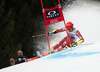 Leif Kristian Nestvold-Haugen of Norway skiing in the first run of the men giant slalom race of the Audi FIS Alpine skiing World cup in Garmisch-Partenkirchen, Germany. Men giant slalom race of the Audi FIS Alpine skiing World cup was held on Kandahar track in Garmisch-Partenkirchen, Germany, on Sunday, 28th of January 2018.
