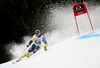 Matts Olsson of Sweden skiing in the first run of the men giant slalom race of the Audi FIS Alpine skiing World cup in Garmisch-Partenkirchen, Germany. Men giant slalom race of the Audi FIS Alpine skiing World cup was held on Kandahar track in Garmisch-Partenkirchen, Germany, on Sunday, 28th of January 2018.
