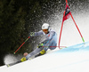 Thomas Fanara of France skiing in the first run of the men giant slalom race of the Audi FIS Alpine skiing World cup in Garmisch-Partenkirchen, Germany. Men giant slalom race of the Audi FIS Alpine skiing World cup was held on Kandahar track in Garmisch-Partenkirchen, Germany, on Sunday, 28th of January 2018.
