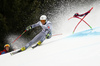 Thomas Fanara of France skiing in the first run of the men giant slalom race of the Audi FIS Alpine skiing World cup in Garmisch-Partenkirchen, Germany. Men giant slalom race of the Audi FIS Alpine skiing World cup was held on Kandahar track in Garmisch-Partenkirchen, Germany, on Sunday, 28th of January 2018.
